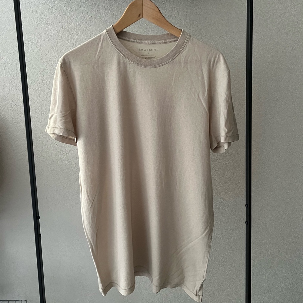 Taylor Stitch Cotton/Hemp T-Shirt - Sand - size 40